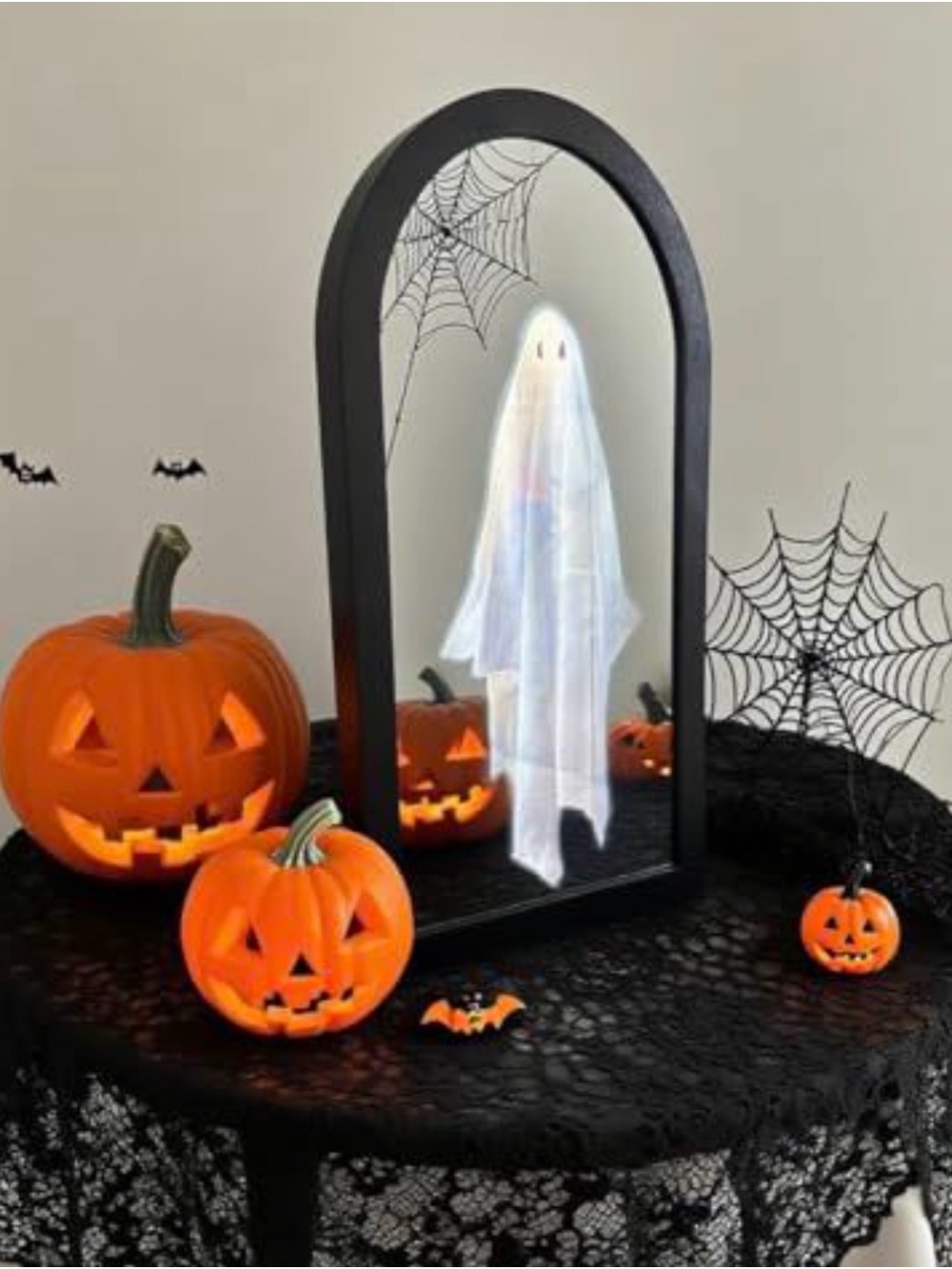 Halloween Mirror Ghost Decoration - White Ghost Reflection